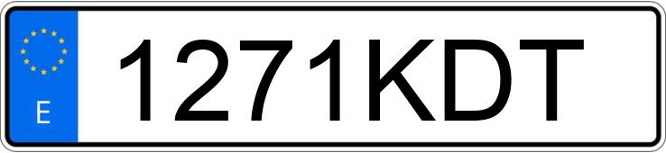 Numer rejestracyjny 1271KDT posiada AUDI A4