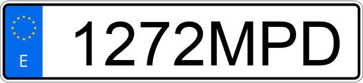 Numer rejestracyjny 1272MPD posiada VOLKSWAGEN MULTIVAN