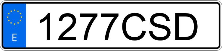 Numer rejestracyjny 1277CSD posiada PEUGEOT 307