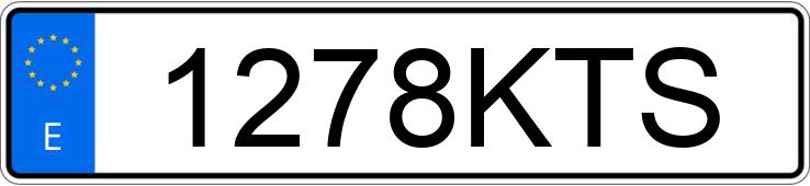 Numer rejestracyjny 1278KTS posiada TOYOTA RAV4