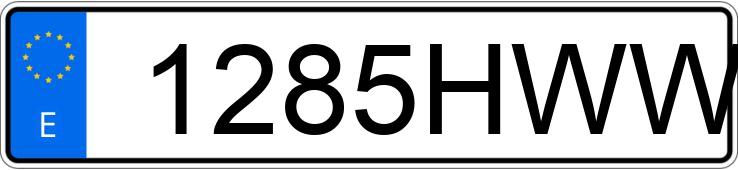 Numer rejestracyjny 1285HWW posiada VOLVO FE