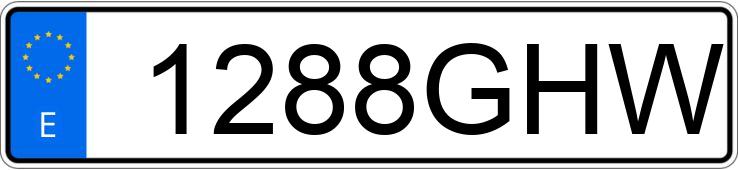 Numer rejestracyjny 1288GHW posiada SEAT IBIZA