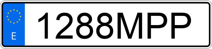 Numer rejestracyjny 1288MPP posiada VOLKSWAGEN GOLF