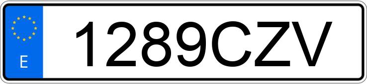 Numer rejestracyjny 1289CZV posiada AUDI A3
