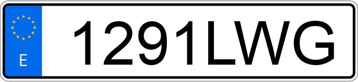 Numer rejestracyjny 1291LWG posiada VOLKSWAGEN GOLF