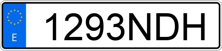 Numer rejestracyjny 1293NDH posiada FORD TRANSIT