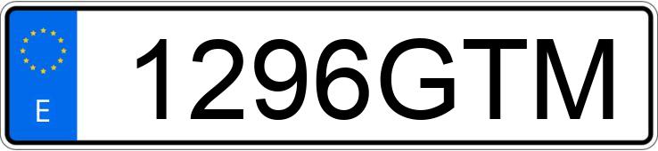 Numer rejestracyjny 1296GTM posiada SKODA FABIA