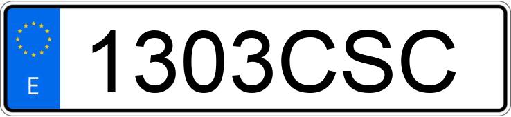 Numer rejestracyjny 1303CSC posiada PEUGEOT 206