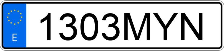 Numer rejestracyjny 1303MYN posiada MERCEDES C (206)