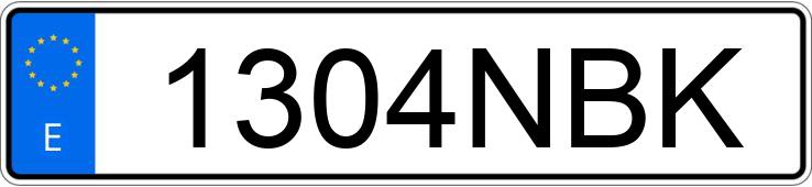 Numer rejestracyjny 1304NBK posiada BMW SERIE 4