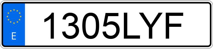 Numer rejestracyjny 1305LYF posiada KIA PROCEED