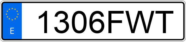 Numer rejestracyjny 1306FWT posiada VOLKSWAGEN CRAFTER