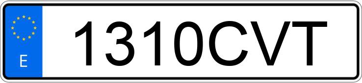 Numer rejestracyjny 1310CVT posiada MERCEDES VITO