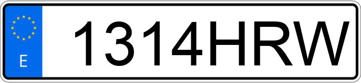 Numer rejestracyjny 1314HRW posiada PEUGEOT 207