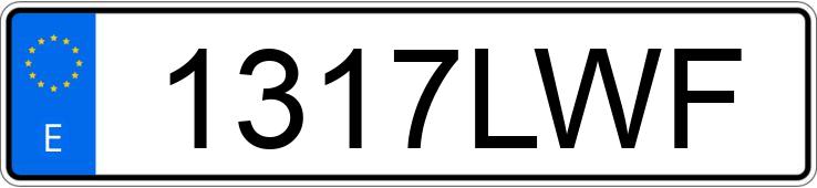 Numer rejestracyjny 1317LWF posiada TOYOTA COROLLA Numer rejestracyjny 1317LWF posiada TOYOTA COROLLA