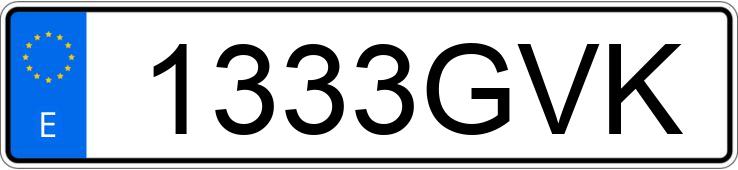 Numer rejestracyjny 1333GVK posiada AUDI A3