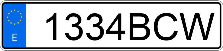 Numer rejestracyjny 1334BCW posiada NISSAN VANETTE