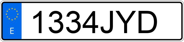 Numer rejestracyjny 1334JYD posiada AUDI A7 SPORTBACK