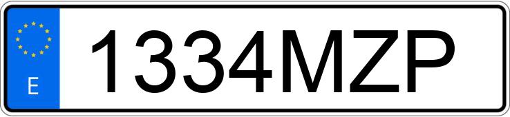 Numer rejestracyjny 1334MZP posiada AUDI Q3 SPORTBACK