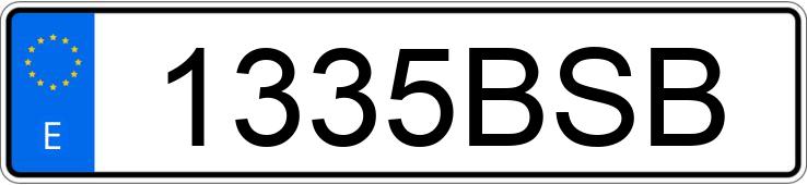 Numer rejestracyjny 1335BSB posiada SUBARU IMPREZA