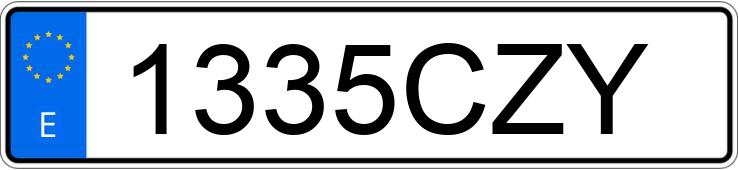 Numer rejestracyjny 1335CZY posiada SCANIA 94