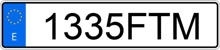 Numer rejestracyjny 1335FTM posiada BMW SERIE 5