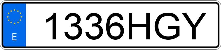 Numer rejestracyjny 1336HGY posiada VOLKSWAGEN GOLF