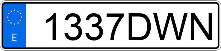 Numer rejestracyjny 1337DWN posiada ALFA ROMEO GT