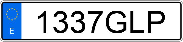 Numer rejestracyjny 1337GLP posiada SEAT IBIZA