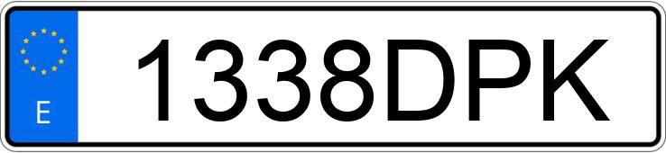 Il numero di registrazione 1338DPK ha BMW SERIE 1