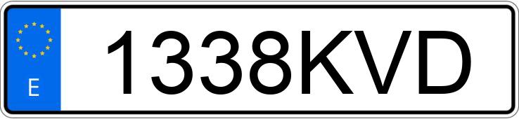 Numer rejestracyjny 1338KVD posiada NISSAN NOTE