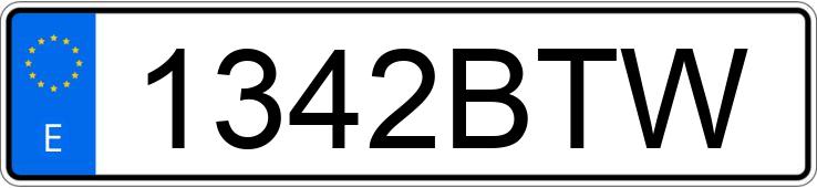 Numer rejestracyjny 1342BTW posiada AUDI A6