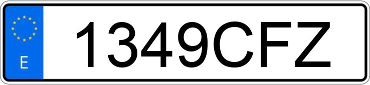 Numer rejestracyjny 1349CFZ posiada VOLKSWAGEN GOLF