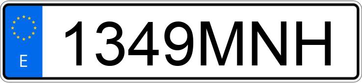 Numer rejestracyjny 1349MNH posiada ABARTH 500