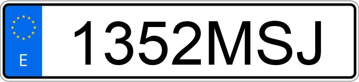 Numer rejestracyjny 1352MSJ posiada MG MG4