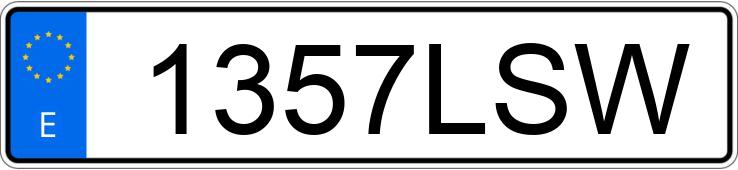 Numer rejestracyjny 1357LSW posiada AUDI Q3 SPORTBACK