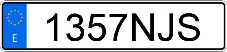 Numer rejestracyjny 1357NJS posiada RENAULT TRAFIC