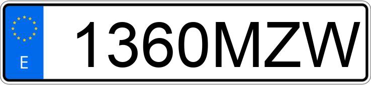 Numer rejestracyjny 1360MZW posiada MITSUBISHI COLT