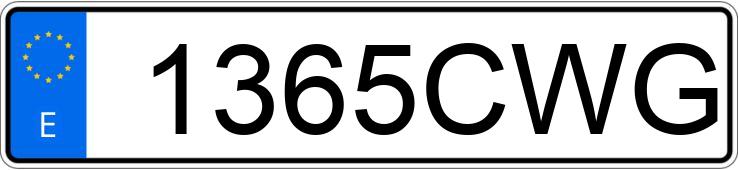 Numer rejestracyjny 1365CWG posiada VOLKSWAGEN TOURAN