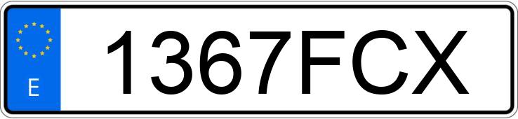 Numer rejestracyjny 1367FCX posiada OPEL ZAFIRA