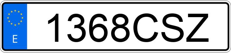 Registreringsnummeret 1368CSZ har MAZDA MAZDA3