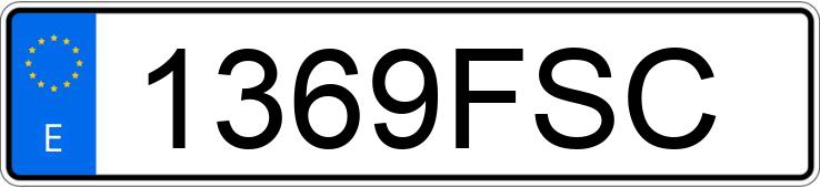 Numer rejestracyjny 1369FSC posiada AUDI A4