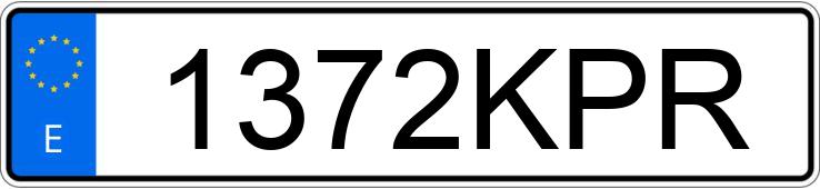 Die Registrierungsnummer 1372KPR hat TOYOTA PRIUS+