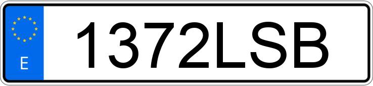 Die Registrierungsnummer 1372LSB hat VOLKSWAGEN GOLF