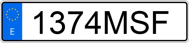 Numer rejestracyjny 1374MSF posiada HONDA ADV