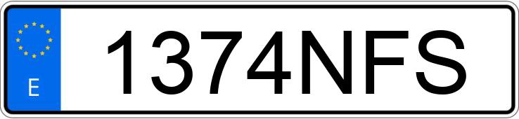 Numer rejestracyjny 1374NFS posiada TESLA MODEL 3