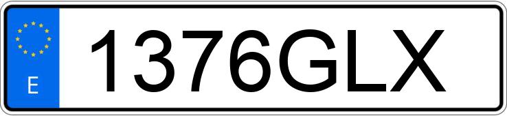 Numer rejestracyjny 1376GLX posiada VOLKSWAGEN GOLF