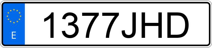 Numer rejestracyjny 1377JHD posiada VOLKSWAGEN GOLF