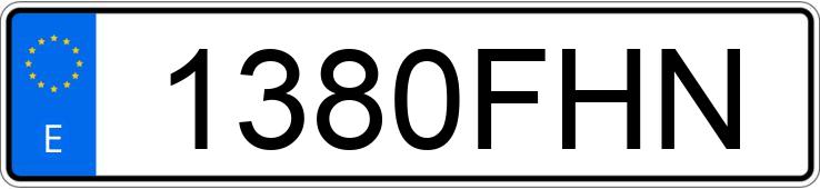 Numer rejestracyjny 1380FHN posiada PEUGEOT 206