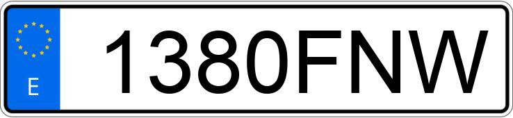 Numer rejestracyjny 1380FNW posiada CITROEN C5